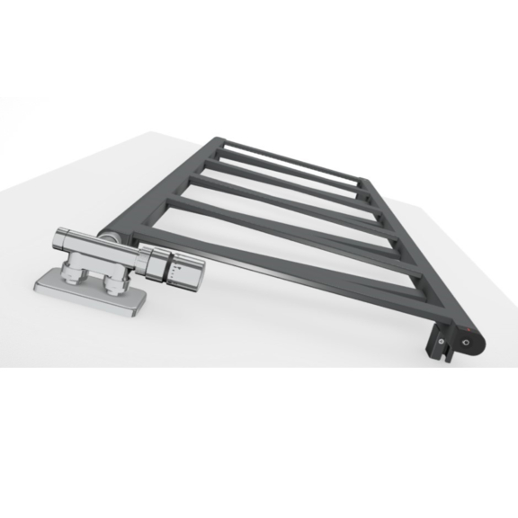 TERMA Vipera ONE Designheizkörper 1230x500 Farbe Granite Detail Ansicht von unten