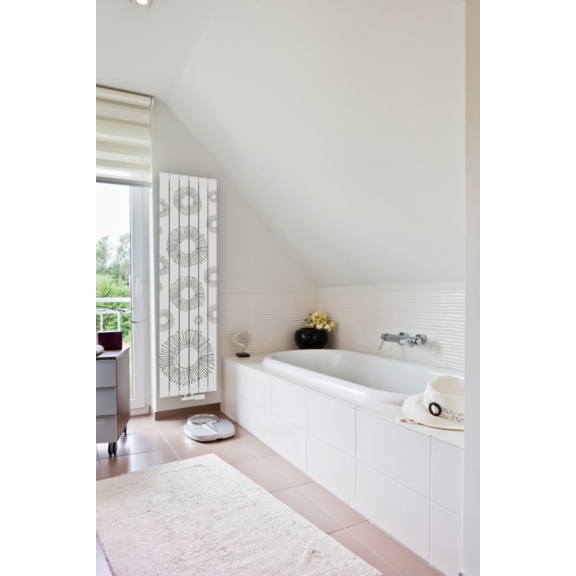 ISAN Collom Heizkörper für Flur mit Druckmotiv - RAL9016