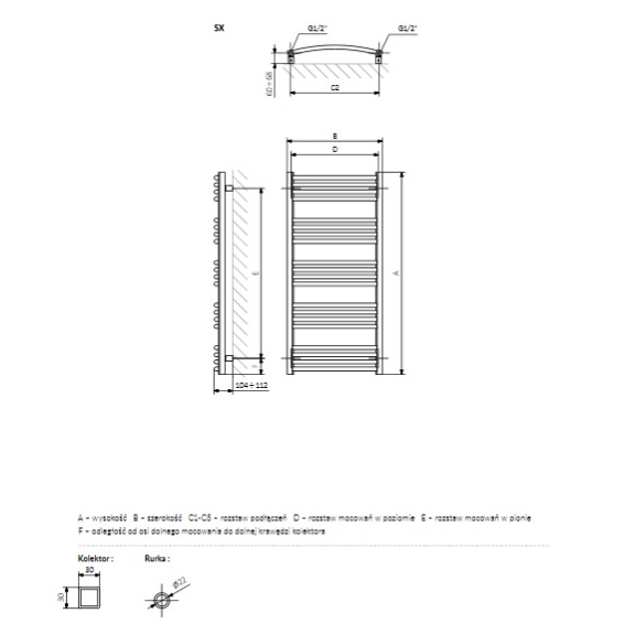 TERMA Lena Badheizkörper Schema