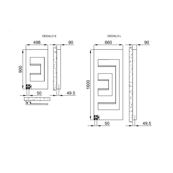 IRSAP Dedalo Designheizkörper 2 Größen