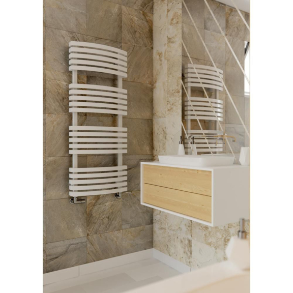 TERMA Kioto ONE 1185x480 RAL 9016 modernes Badezimmer