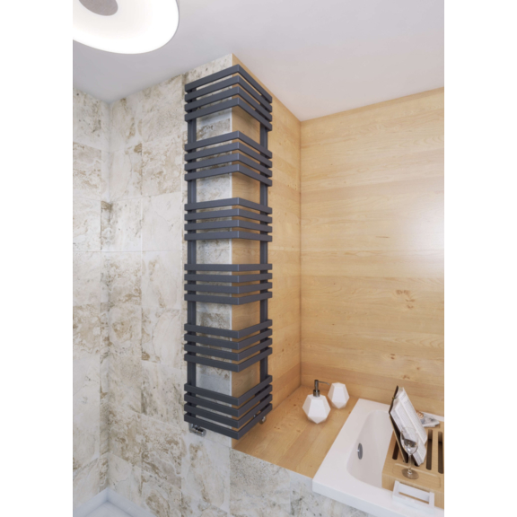 TERMA Outcorner Eckheizkörper 1545x300 Farbe Metallic Grey