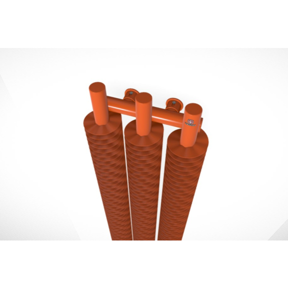 TERMA Ribbon V E Designheizkörper 1800x290 RAL2004 Detail