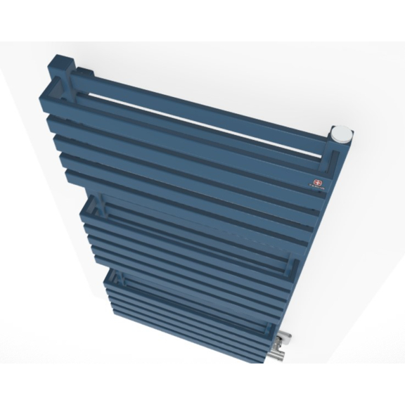 TERMA Quadrus Bold Designheizkörper RAL 5010 Detail Ansicht von oben