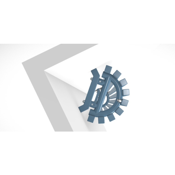 TERMA Triga ANC Eckheizkörper RAL 5024 Ansicht von oben