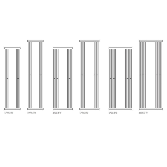 TERMA Intra M Heizkörper verfügbare Größen