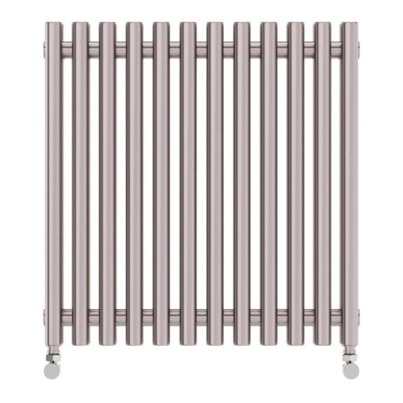 TERMA Tune VWD Designheizkörper horizontal 600x590 Farbe Silver Matt