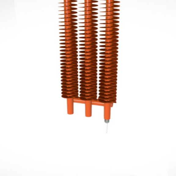 TERMA Ribbon V E Designheizkörper 1800x290 RAL2004 unterer Teil