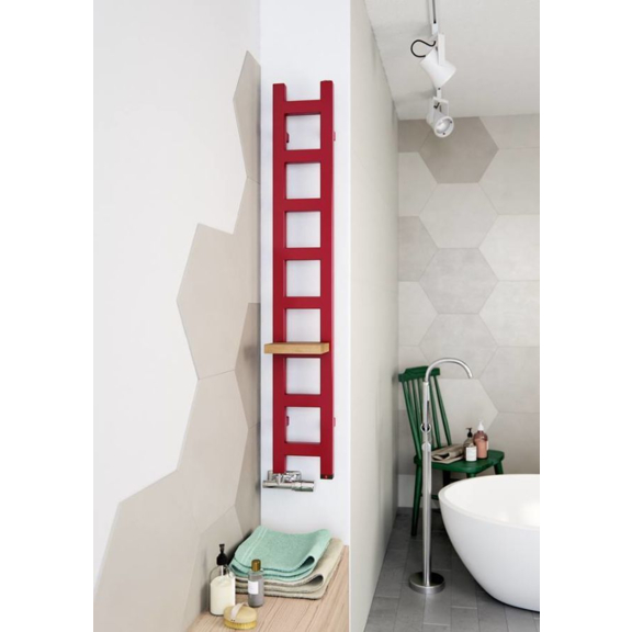 TERMA Easy One Vertikaler Heizkörper 1280x200 RAL3003 mit Ablage