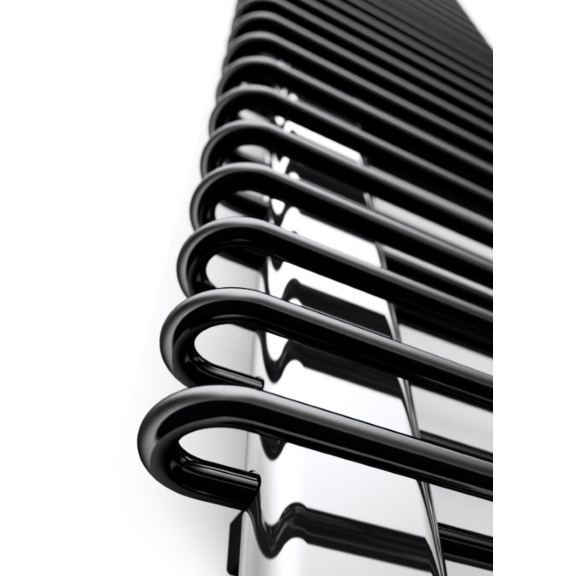 TERMA Michelle Designheizkörper 1620x500 Chrom und Soft 9005 Detail