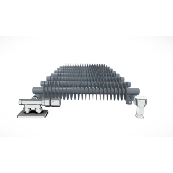 TERMA Ribbon T Retro Heizkörper 930x500 Salt&Pepper Detail Steuerung