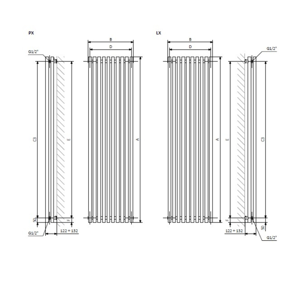 TERMA Tune VWD Designheizkörper Schema2