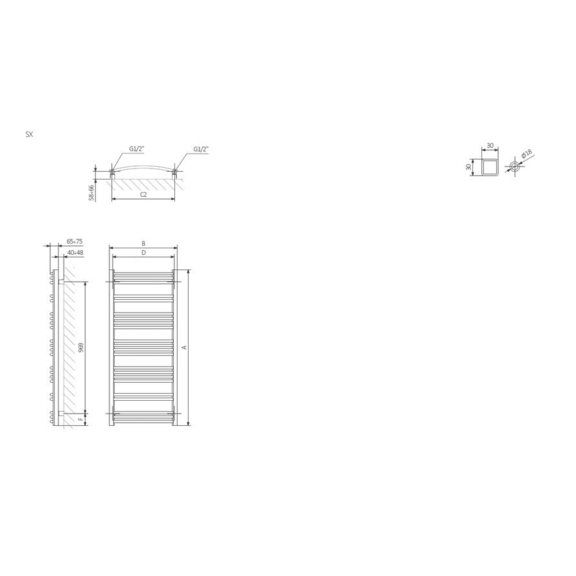 TERMA Jade M Designheizkörper - Schema