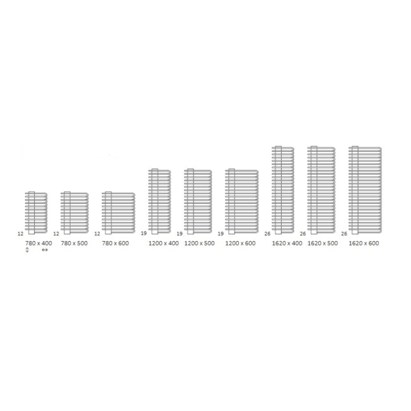 TERMA Michelle Designheizkörper verfügbare Größen