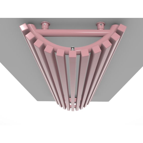 TERMA Triga AW Wasserheizkörper RAL3015 in Halbkreis angeordnete Profilrohre