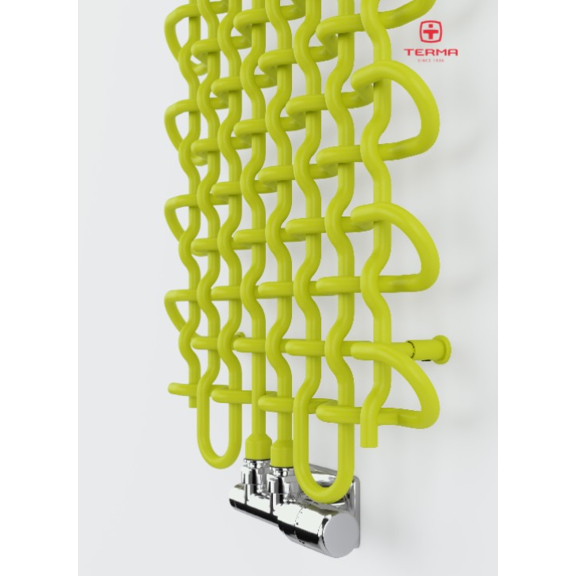 TERMA PLC V Designheizkörper 1800x463 Farbe Soft Green Apple - Detail