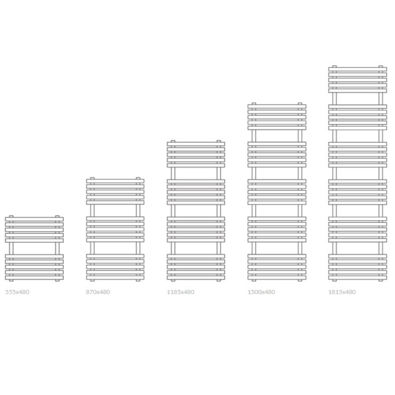 TERMA Kioto Designheizkörper verfügbare Größen