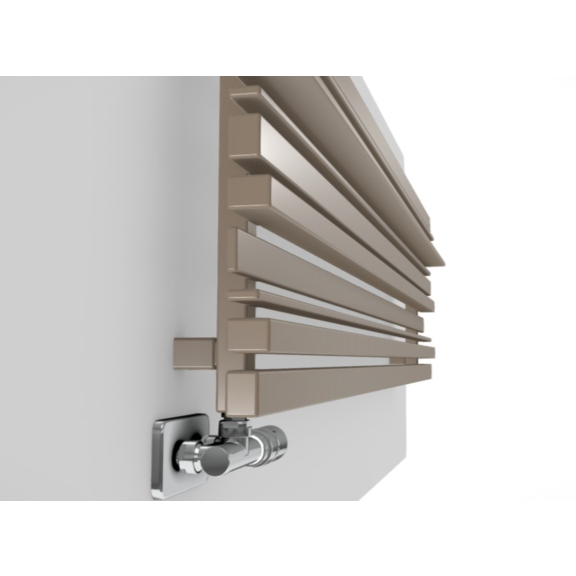 TERMA Sherwood H Heizkörper unter Fenster RAL1014 Steuerung Detail