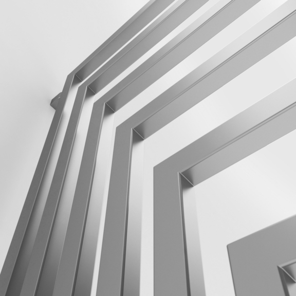 TERMA Angus DW Designheizkörper 1460x520 farba Chrome Effect Detail