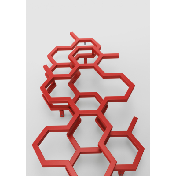 TERMA Hex Designheizkörper 1220x486 soft 3028 Detail