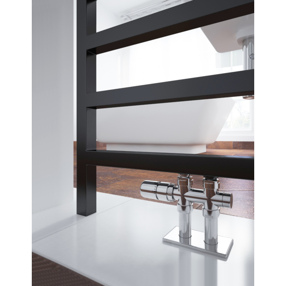 TERMA Simple DW Designheizkörper 1755x500 Farbe Heban Detail im Interieur