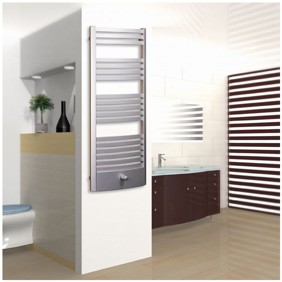 TERMA Dexter Pro Badheizkörper 1220x500 Farbe Chrome effect - im Interieur