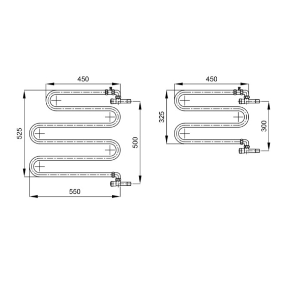 IRSAP Alatherm Chrom-Heizkörper für Badezimmer 2 Größen